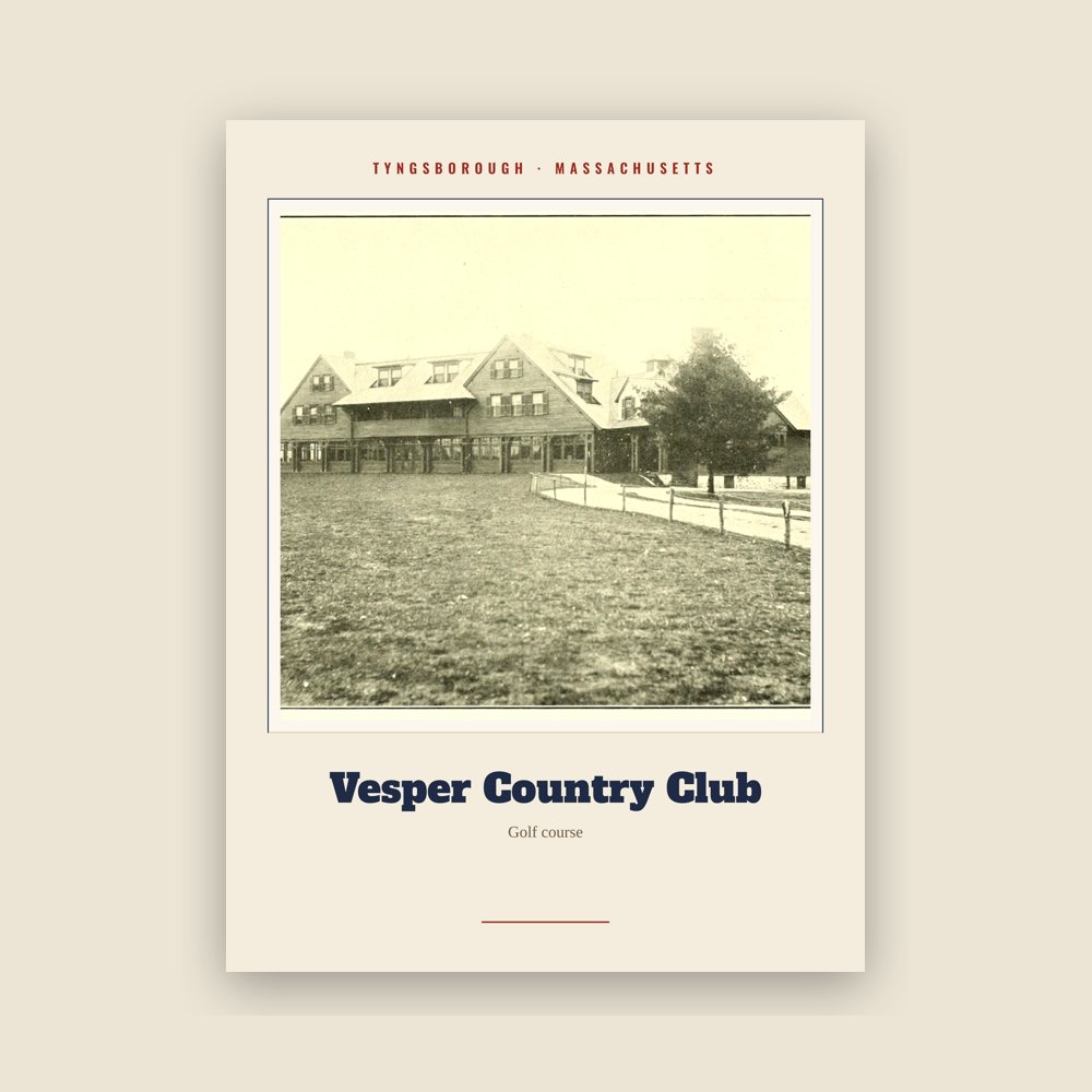 Tyngsborough Vesper Country Club Landmark Print
