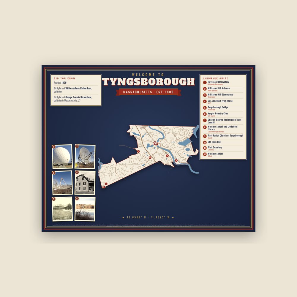 Tyngsborough Map Placemat