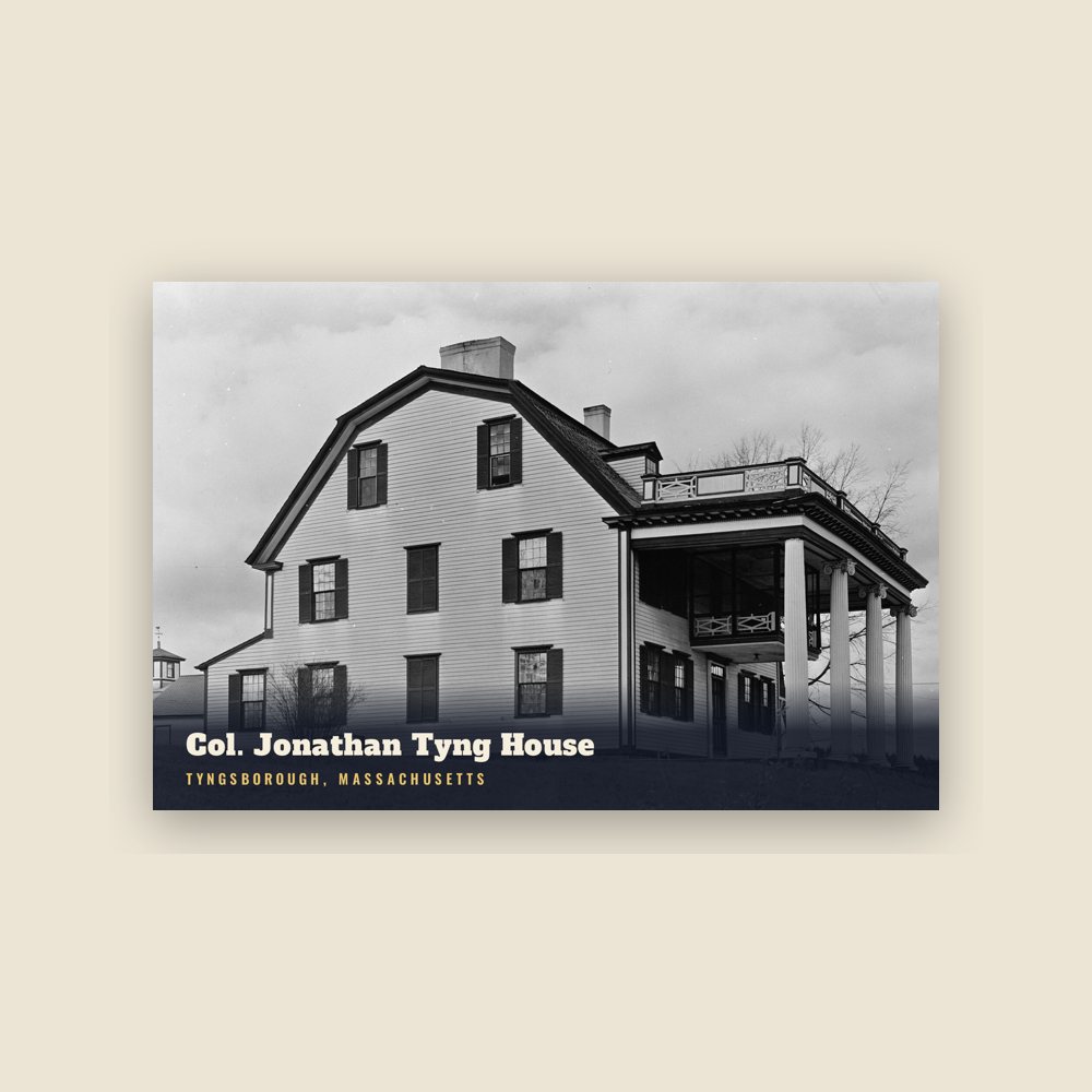 Tyngsborough Col. Jonathan Tyng House Postcard