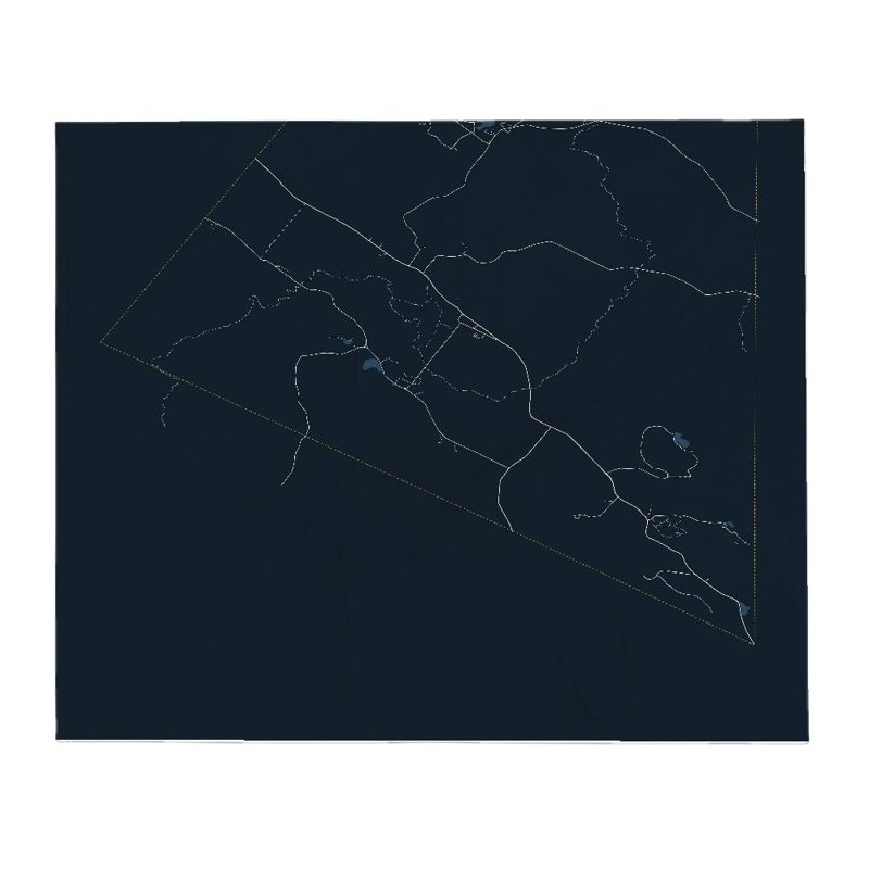 Tyringham Street Map Throw Blanket