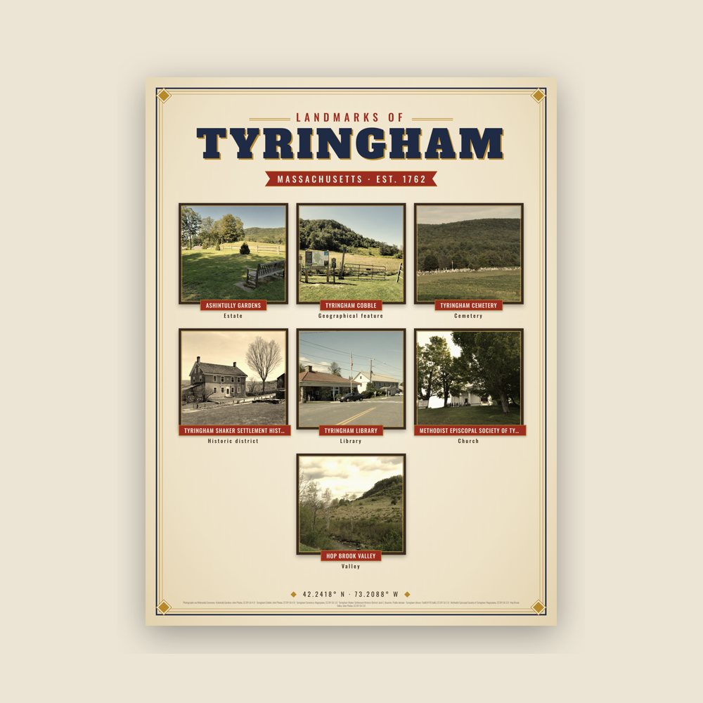 Tyringham Landmarks Photo Poster
