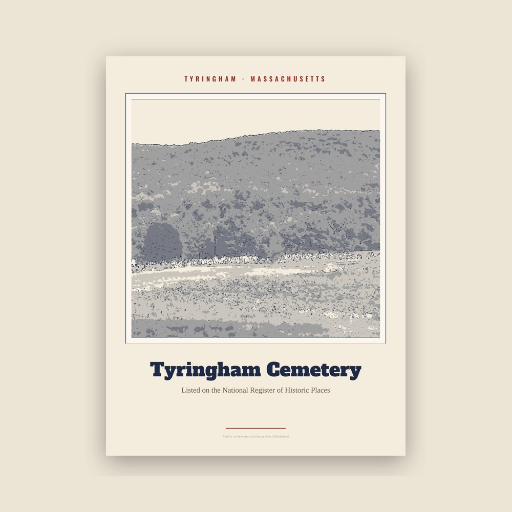 Tyringham Tyringham Cemetery Landmark Print