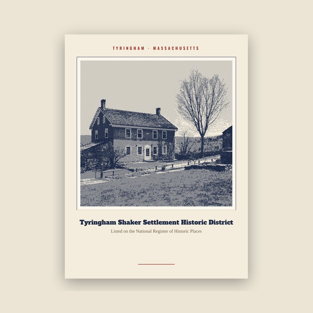 Tyringham Tyringham Shaker Settlement Historic District Landmark Print