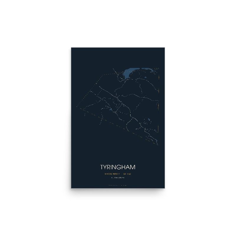 Tyringham Street Map Poster · Midnight