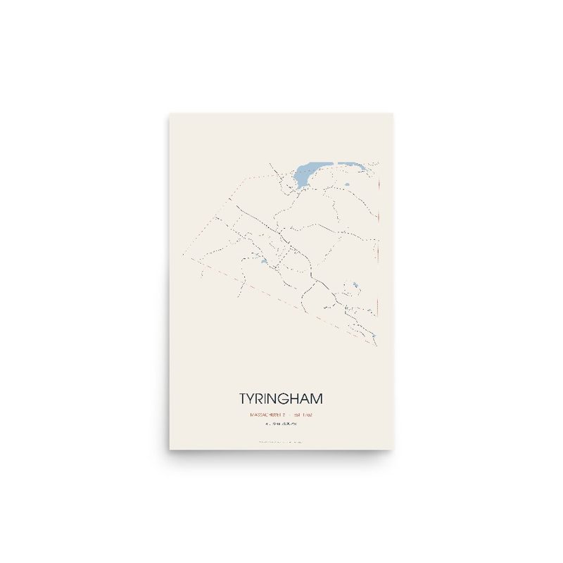 Tyringham Street Map Poster · Linen