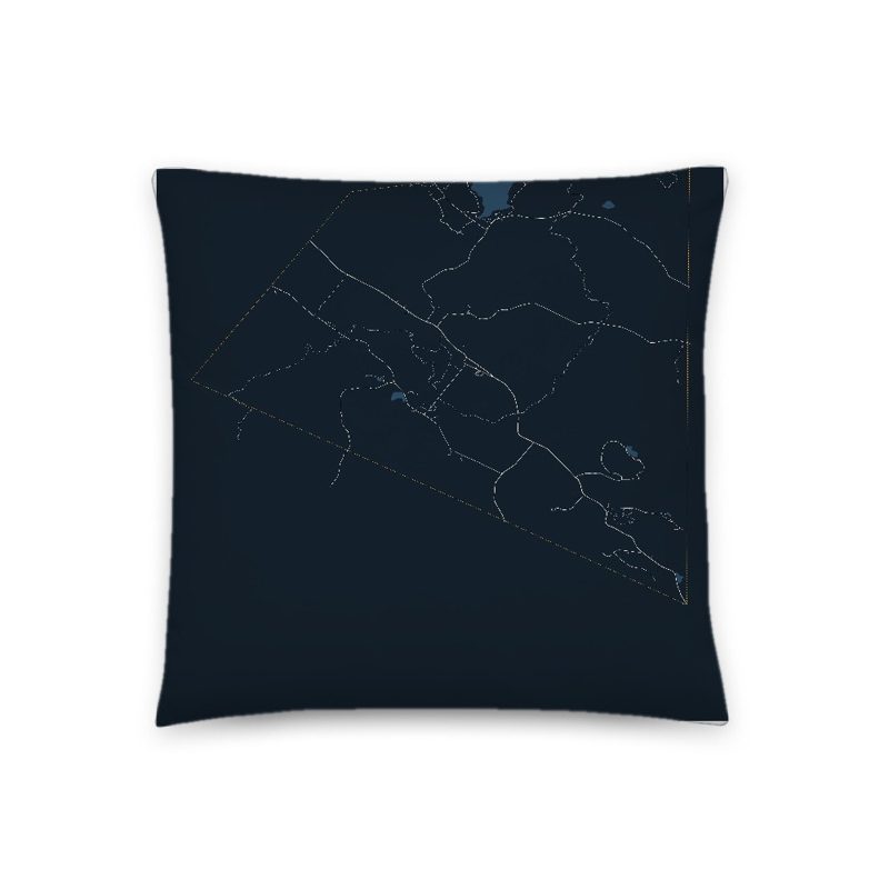 Tyringham Map Throw Pillow