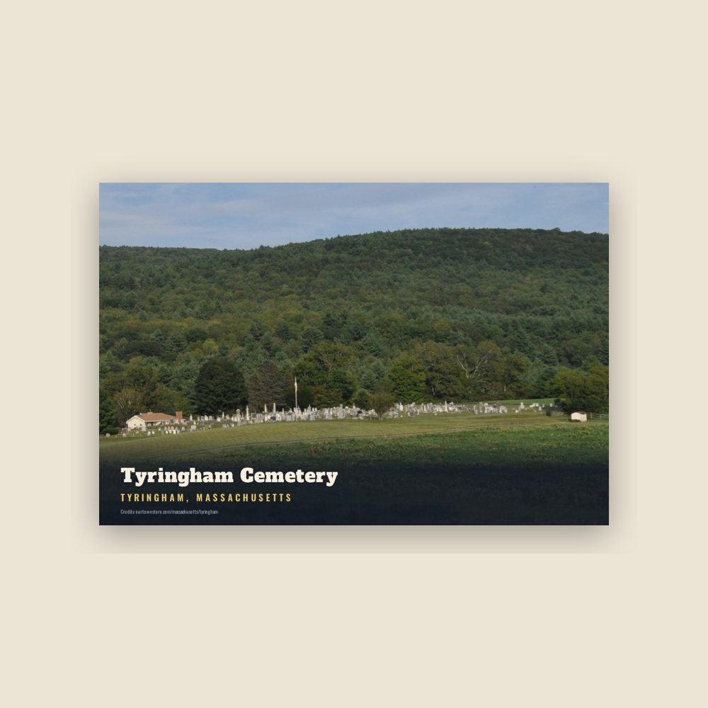Tyringham Tyringham Cemetery Postcard