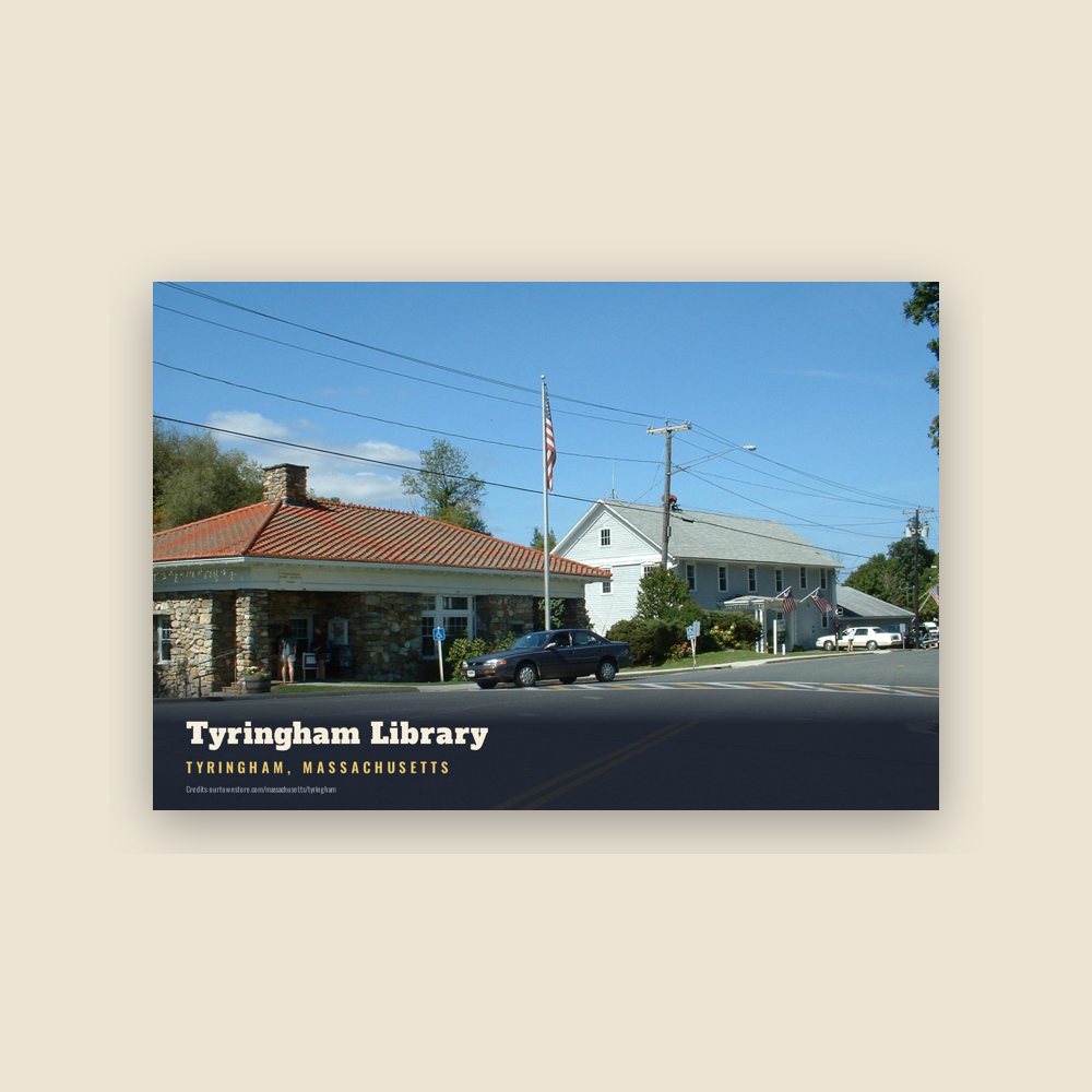 Tyringham Tyringham Library Postcard