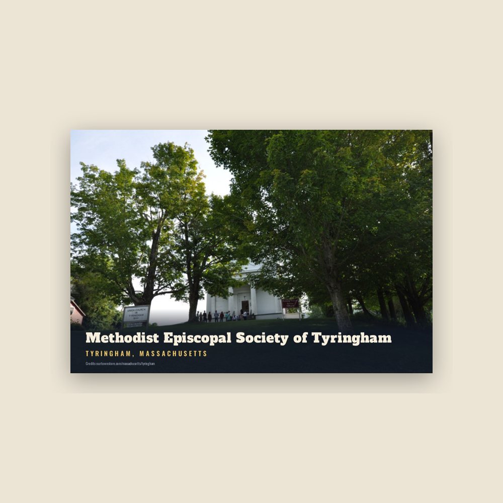 Tyringham Methodist Episcopal Society of Tyringham Postcard