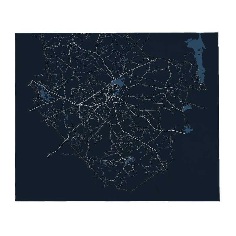 Upton Street Map Throw Blanket