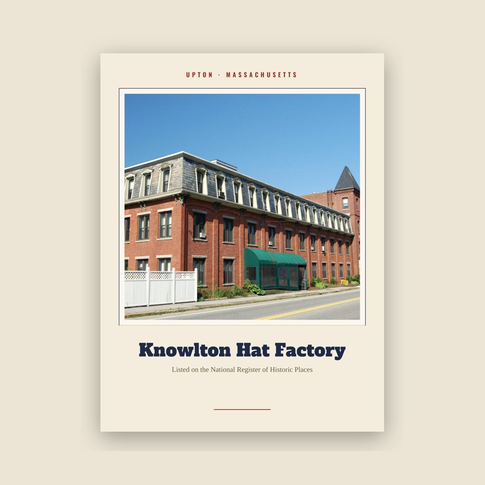 Upton Knowlton Hat Factory Landmark Print