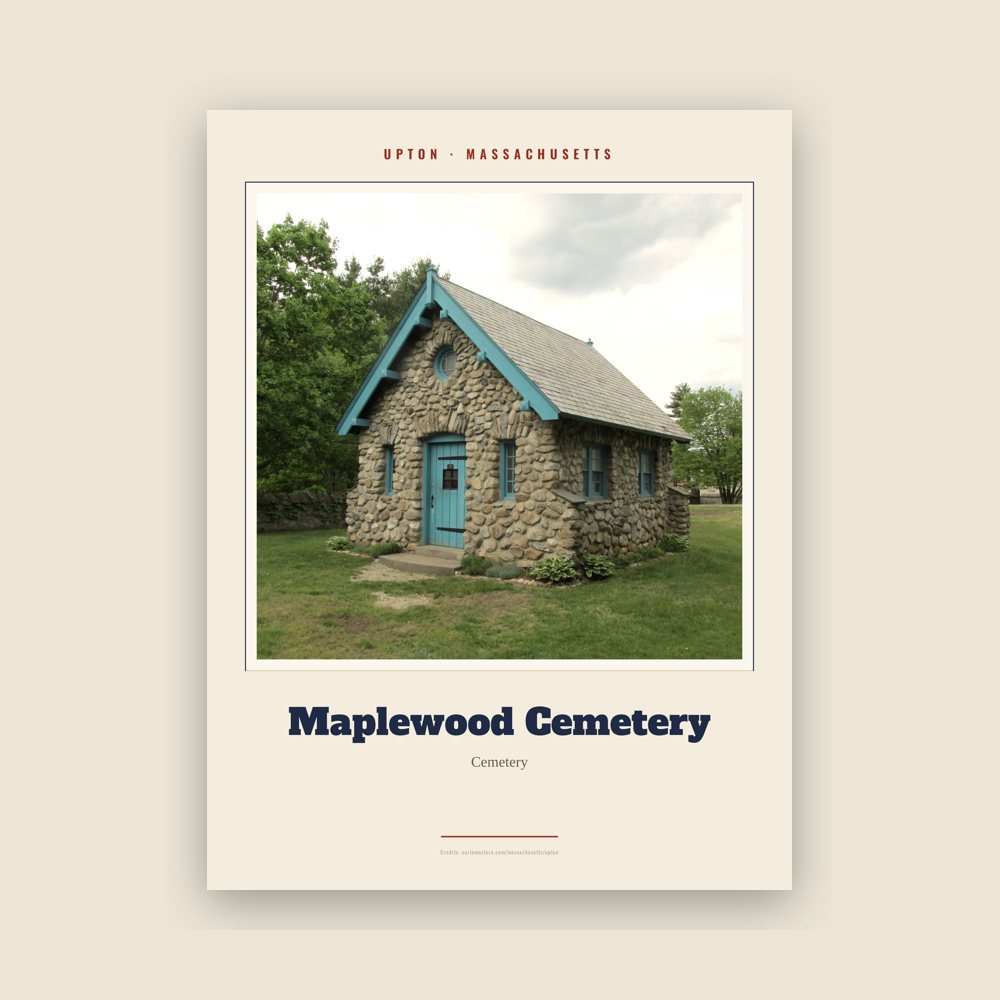 Upton Maplewood Cemetery Landmark Print