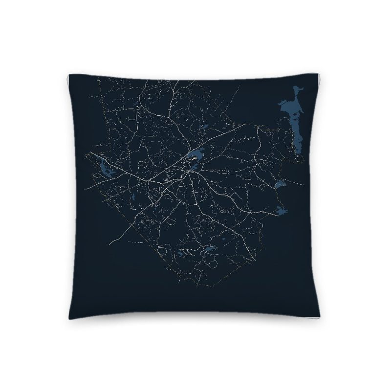 Upton Map Throw Pillow