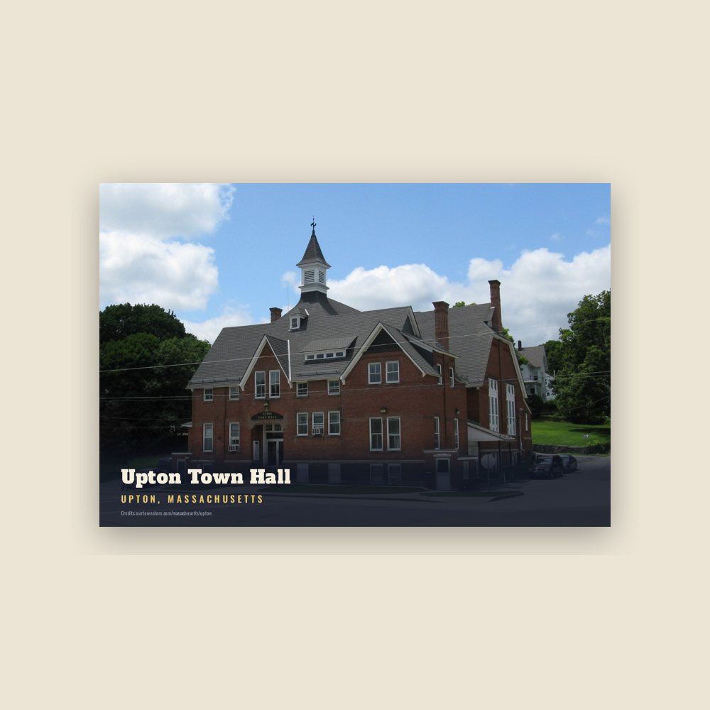 Upton Upton Town Hall Postcard