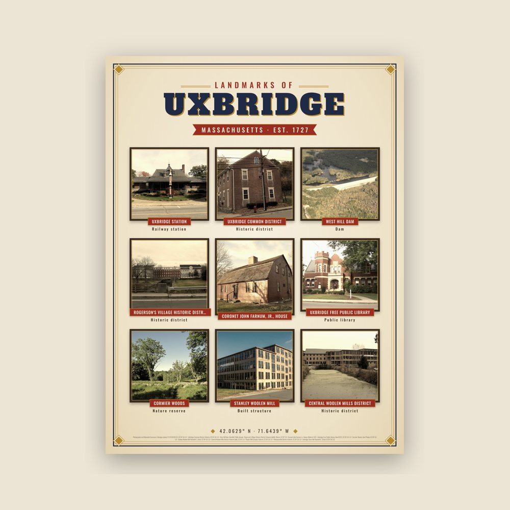 Uxbridge Landmarks Photo Poster