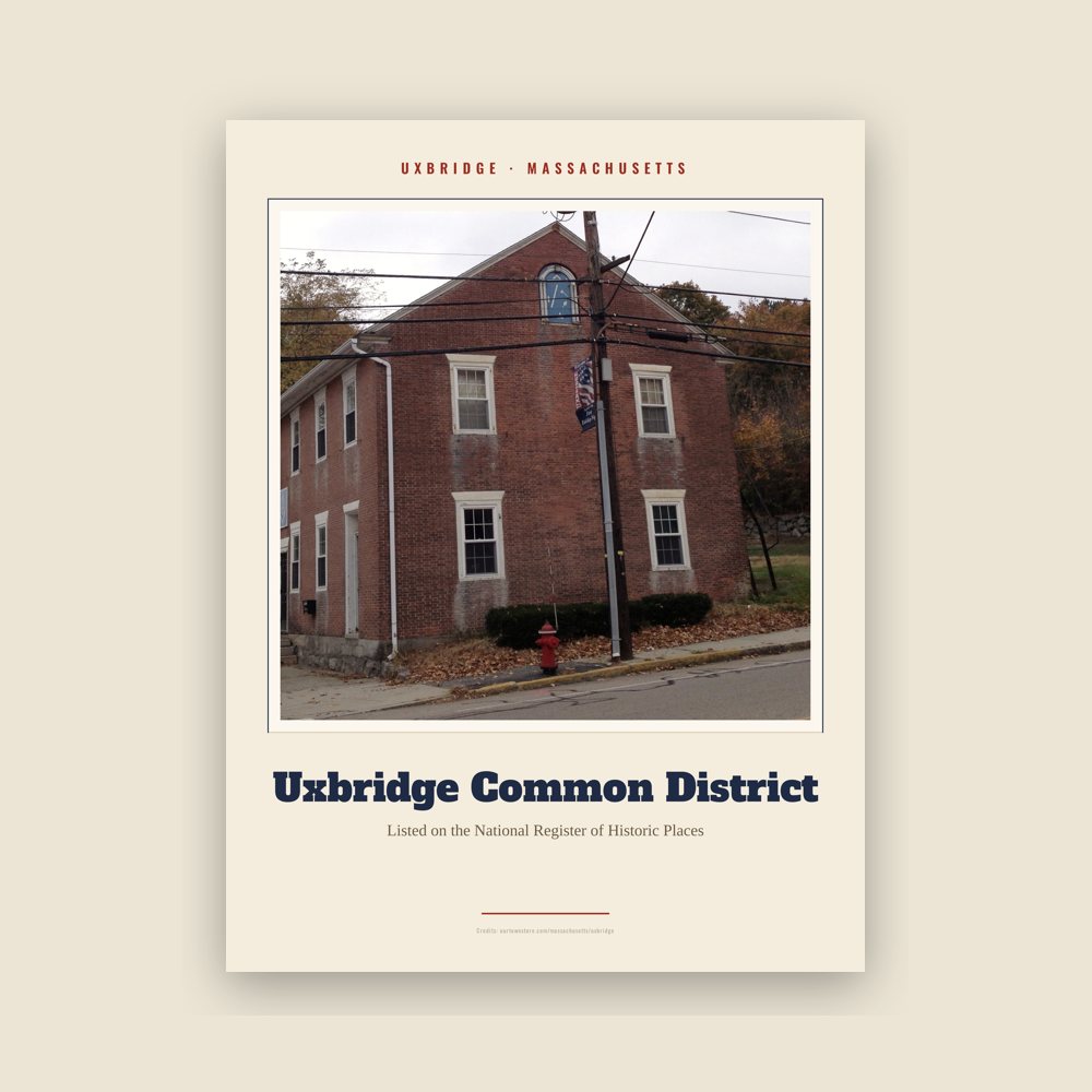 Uxbridge Uxbridge Common District Landmark Print