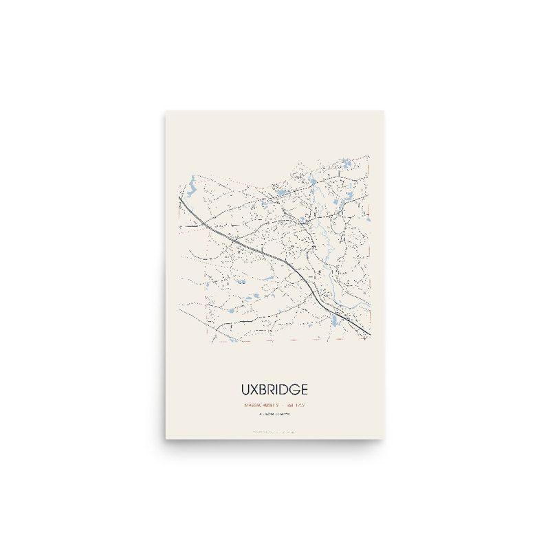 Uxbridge Street Map Poster · Linen
