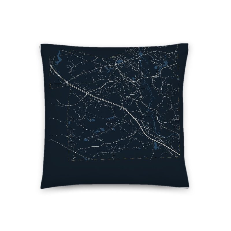Uxbridge Map Throw Pillow