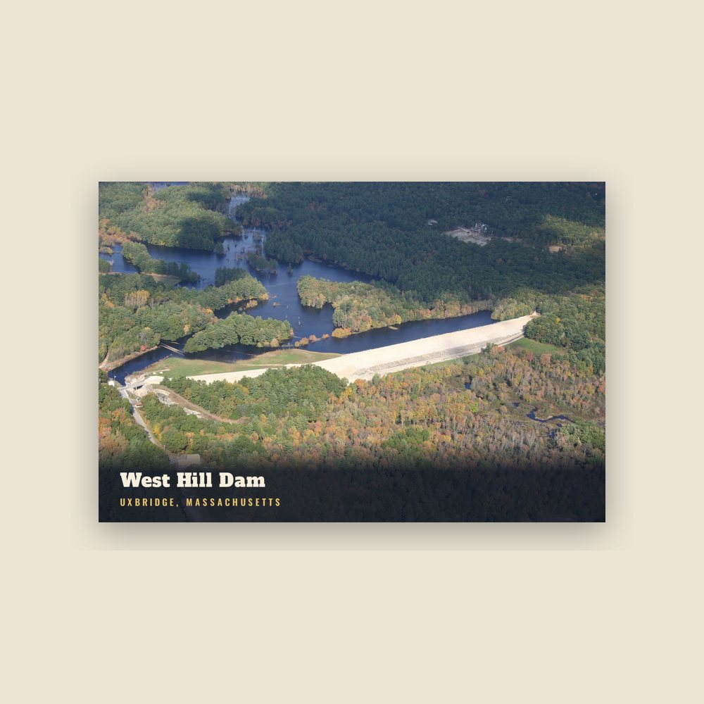Uxbridge West Hill Dam Postcard