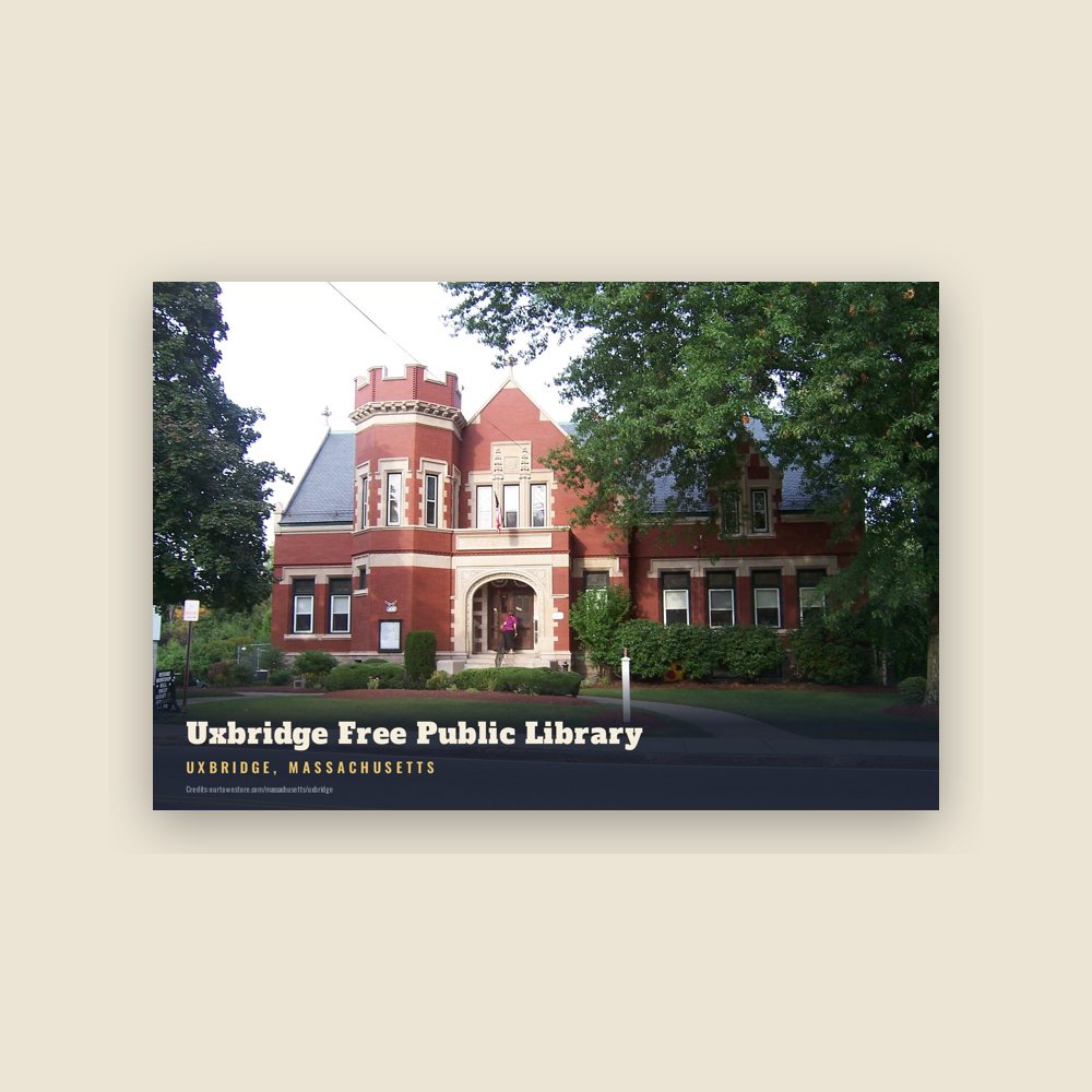 Uxbridge Uxbridge Free Public Library Postcard