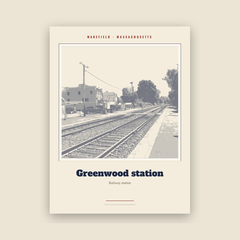 Wakefield Greenwood station Landmark Print
