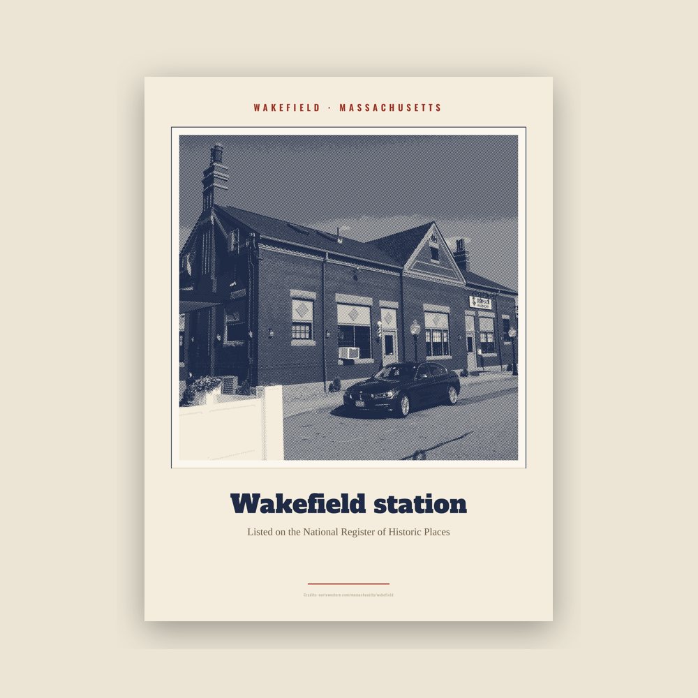 Wakefield Wakefield station Landmark Print