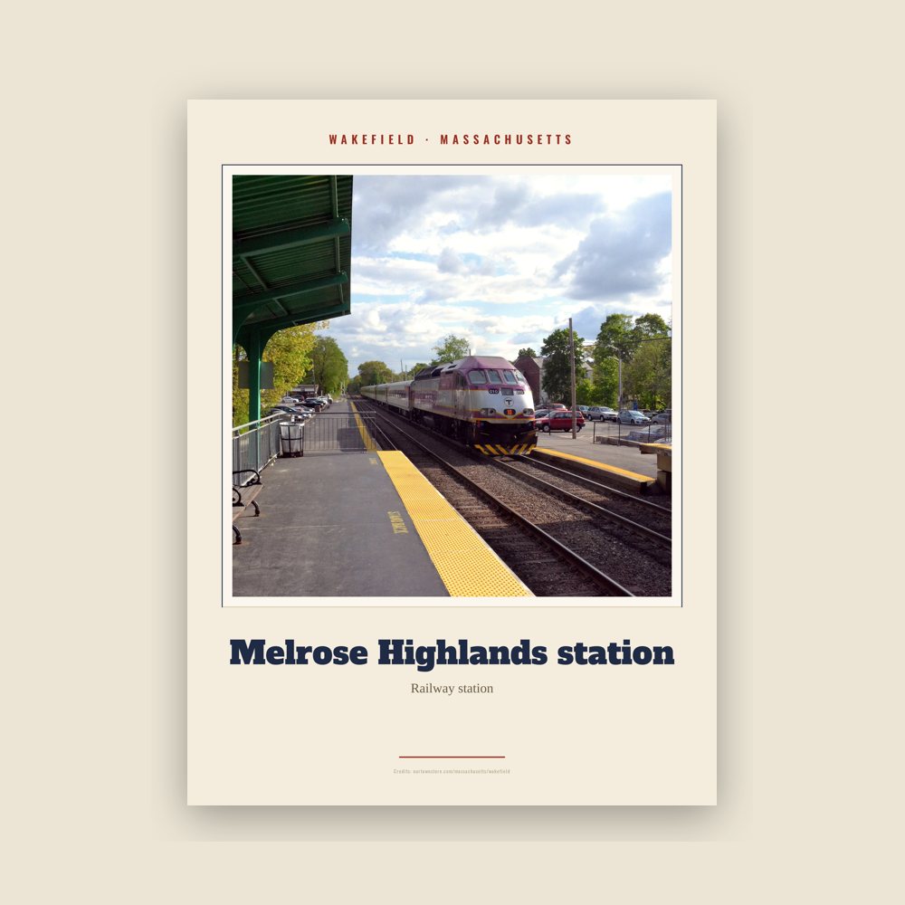 Wakefield Melrose Highlands station Landmark Print