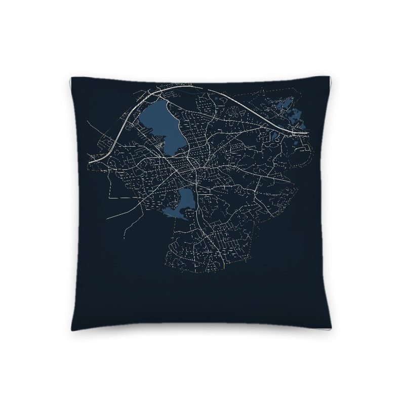 Wakefield Map Throw Pillow