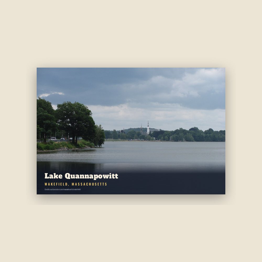 Wakefield Lake Quannapowitt Postcard