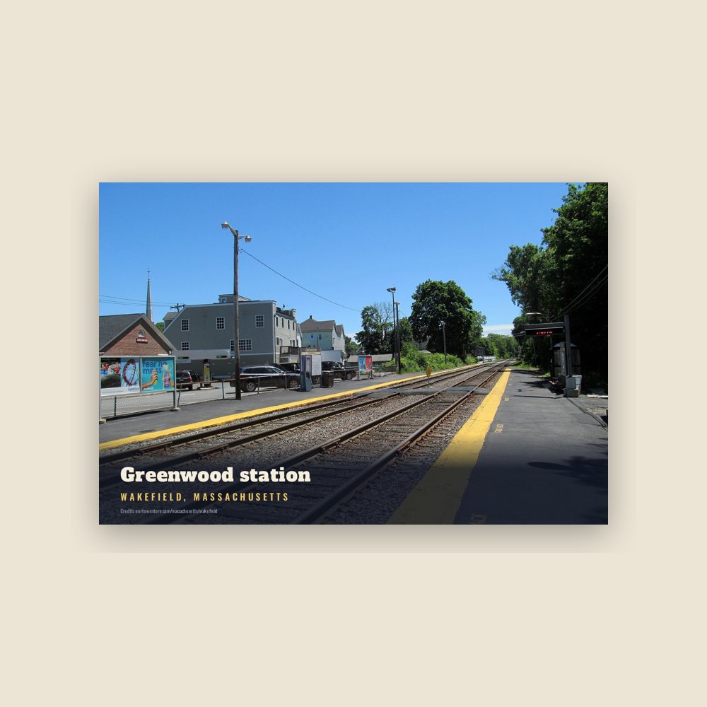 Wakefield Greenwood station Postcard