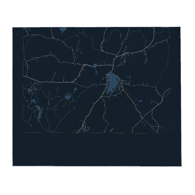 Wales Street Map Throw Blanket