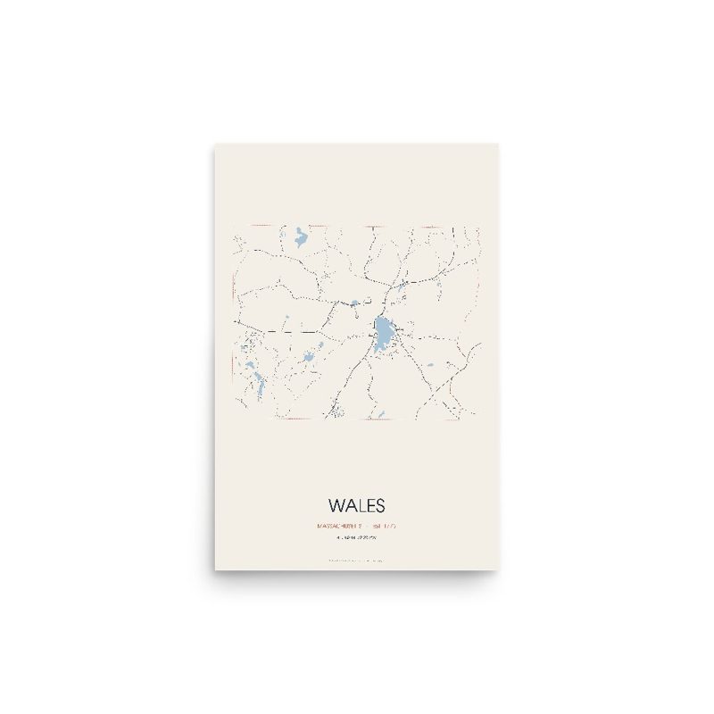 Wales Street Map Poster · Linen