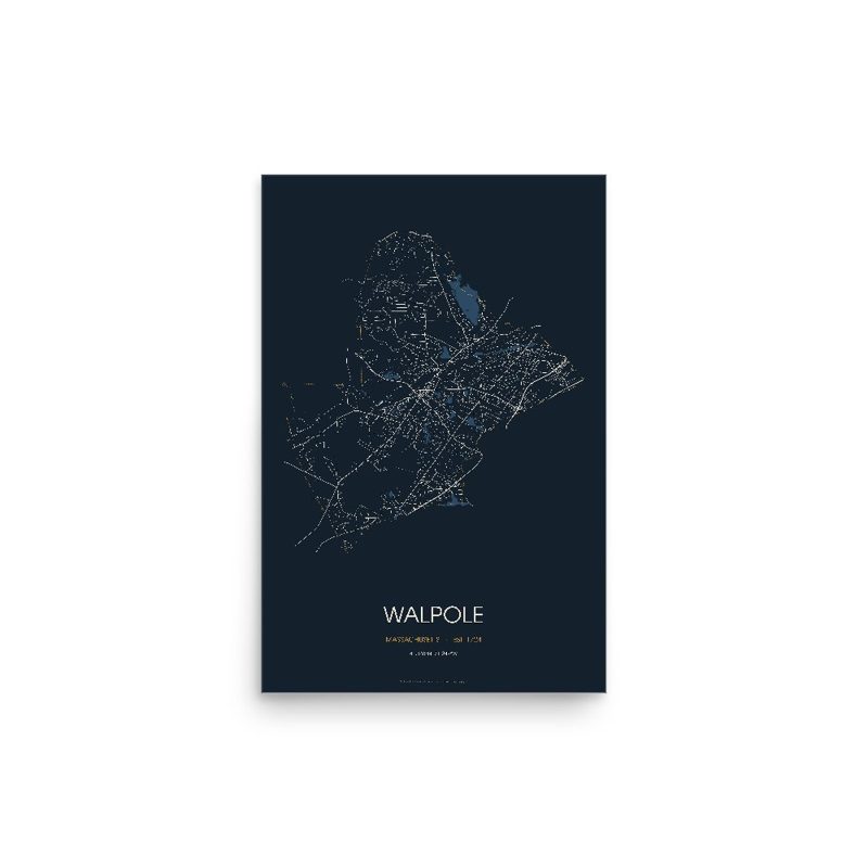 Walpole Street Map Poster · Midnight
