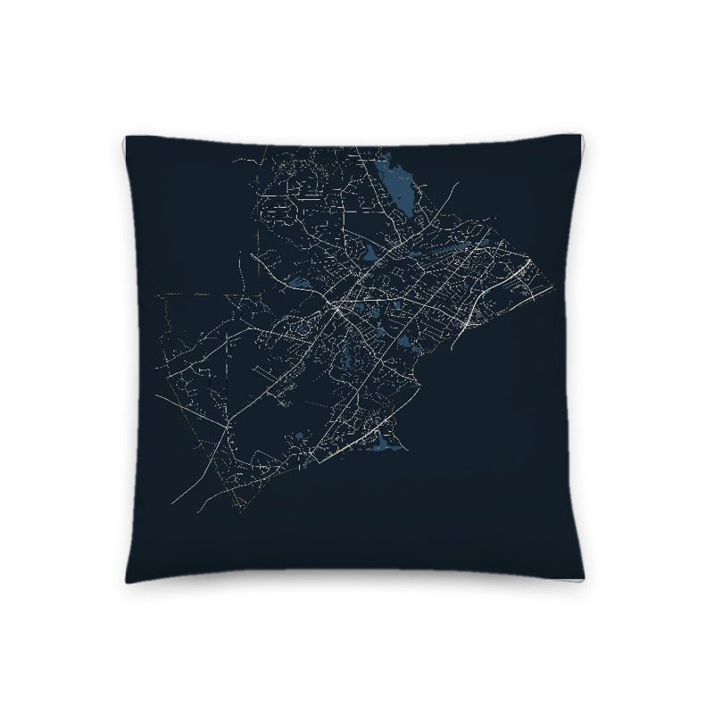 Walpole Map Throw Pillow