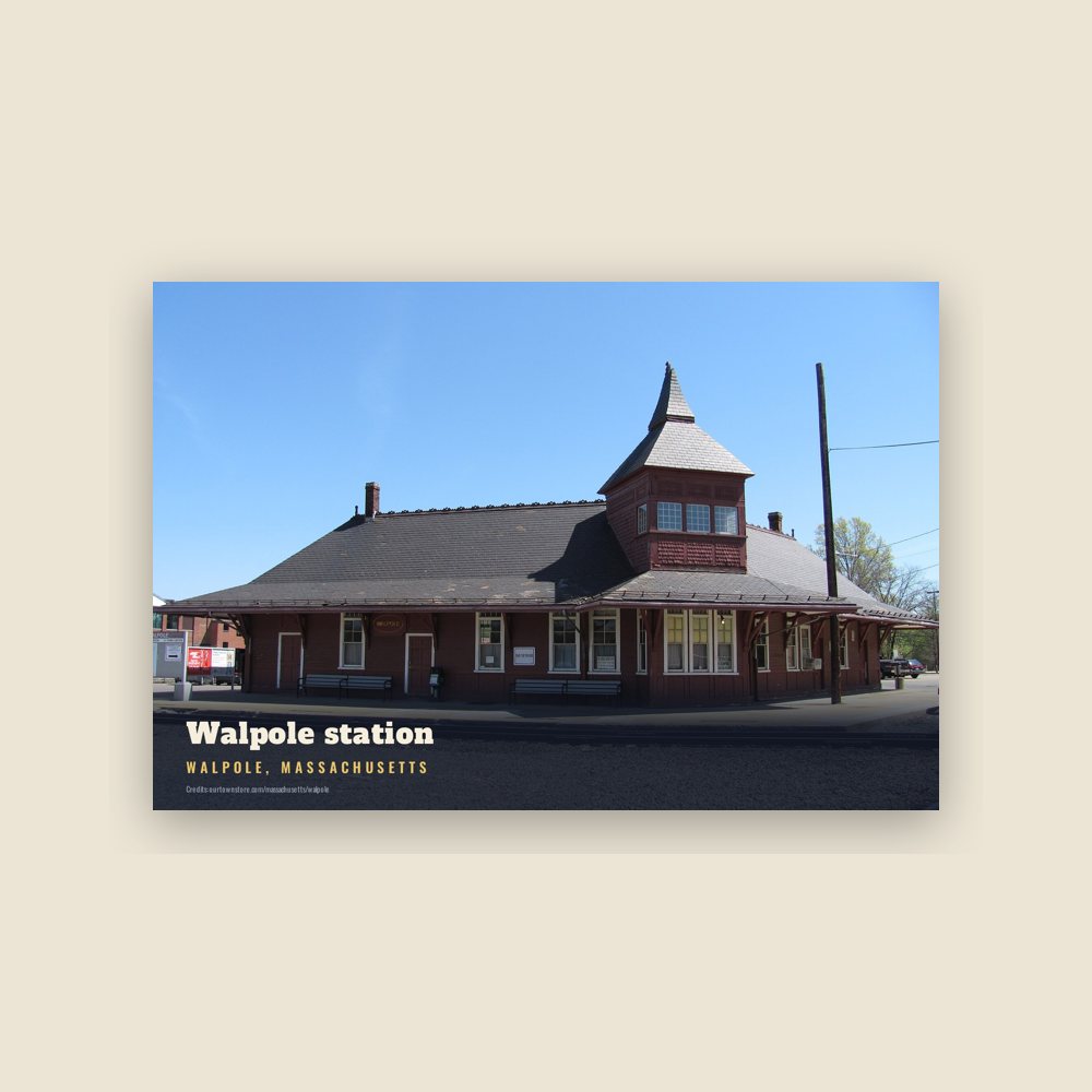Walpole Walpole station Postcard