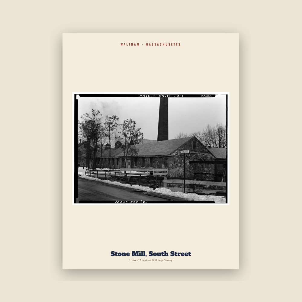 Waltham Stone Mill, South Street Archive Print