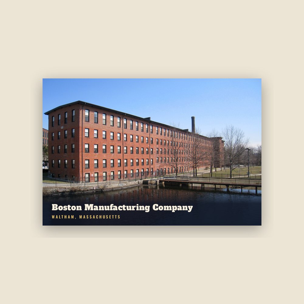 Waltham Boston Manufacturing Company Postcard