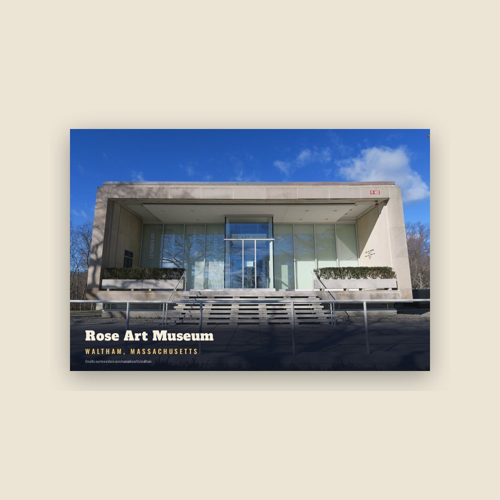 Waltham Rose Art Museum Postcard