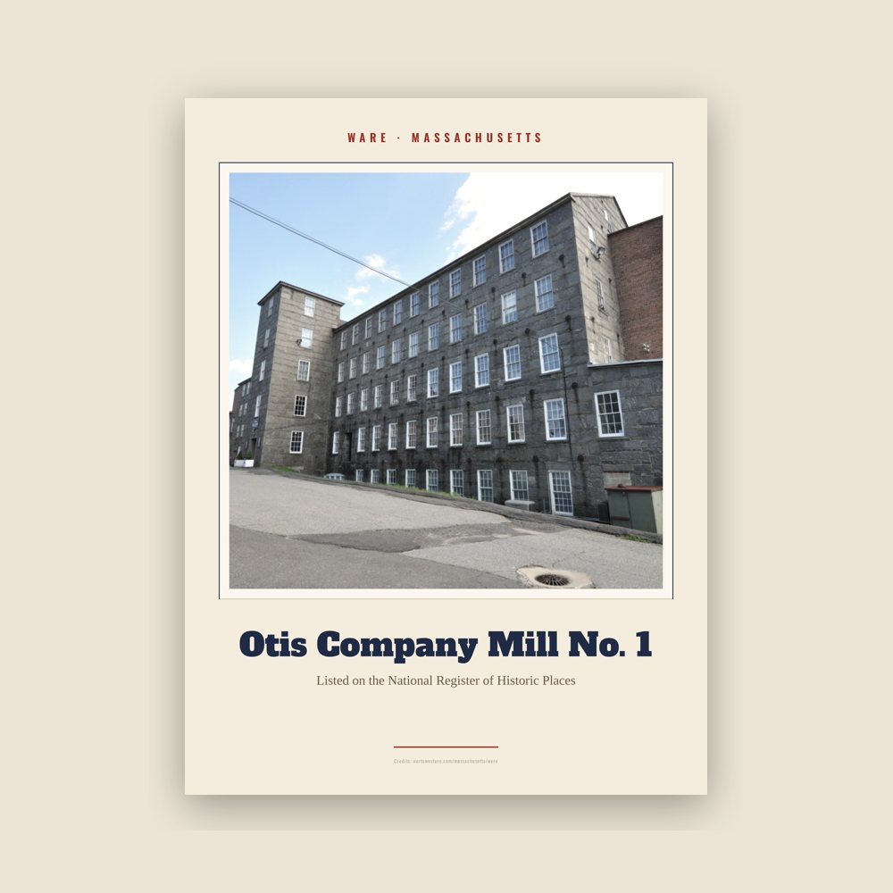 Ware Otis Company Mill No. 1 Landmark Print