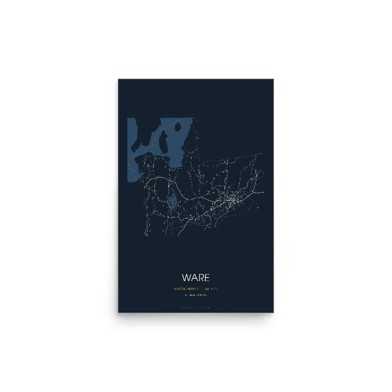 Ware Street Map Poster · Midnight