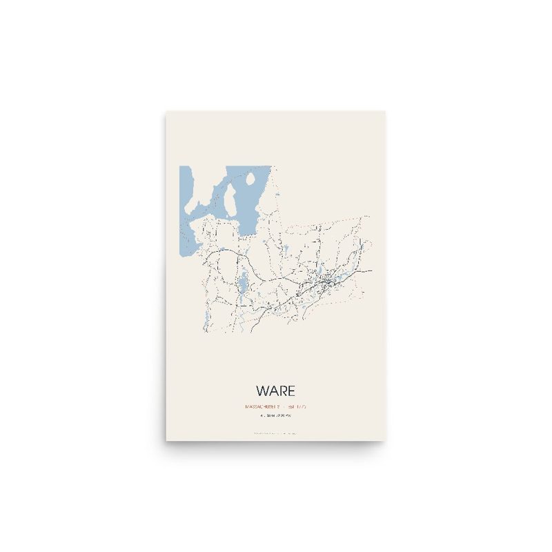 Ware Street Map Poster · Linen