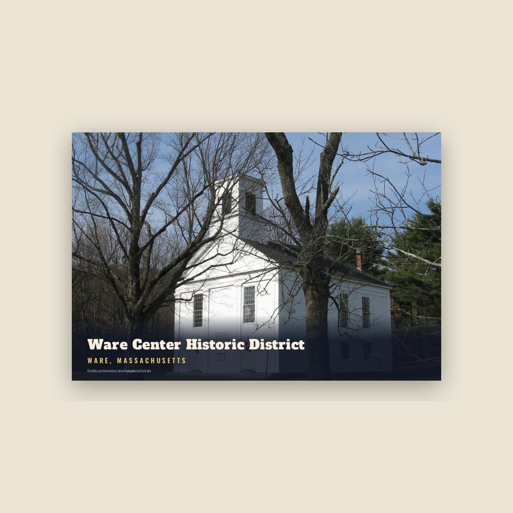 Ware Ware Center Historic District Postcard