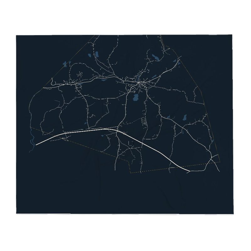 Warren Street Map Throw Blanket