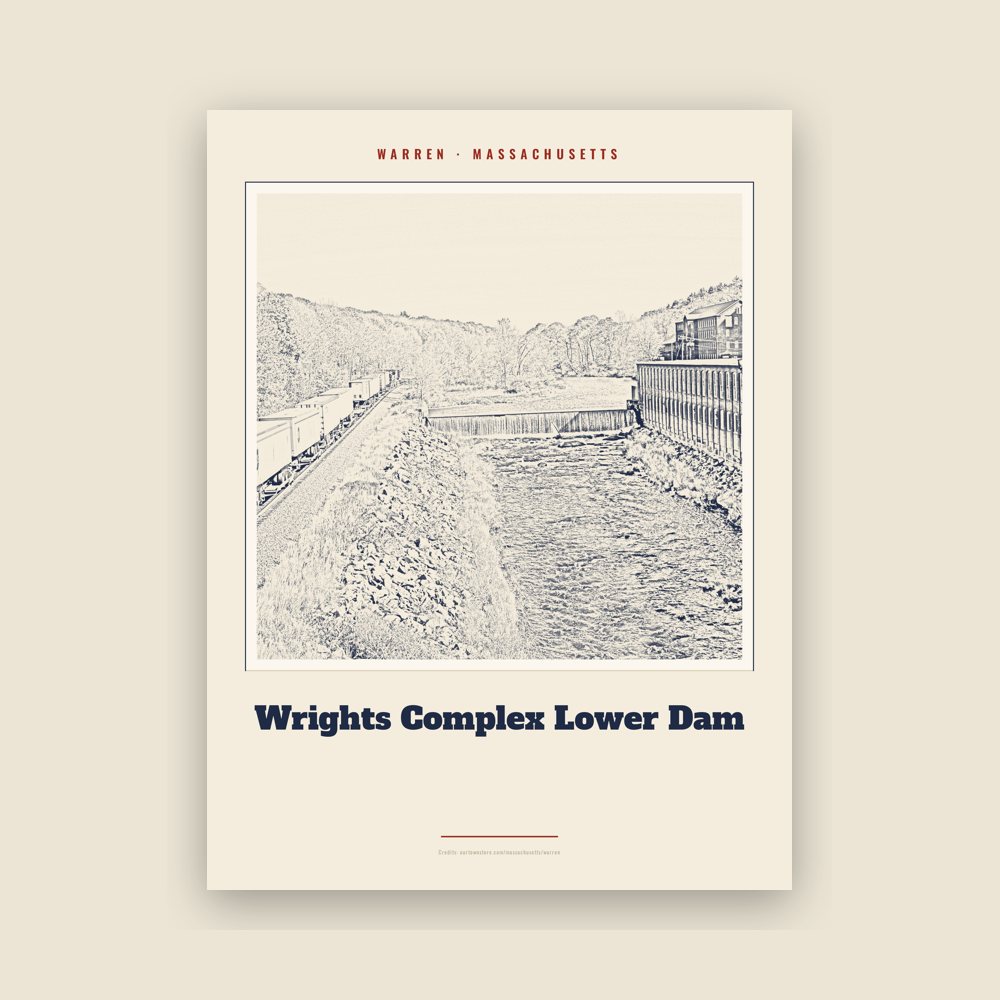 Warren Wrights Complex Lower Dam Landmark Print