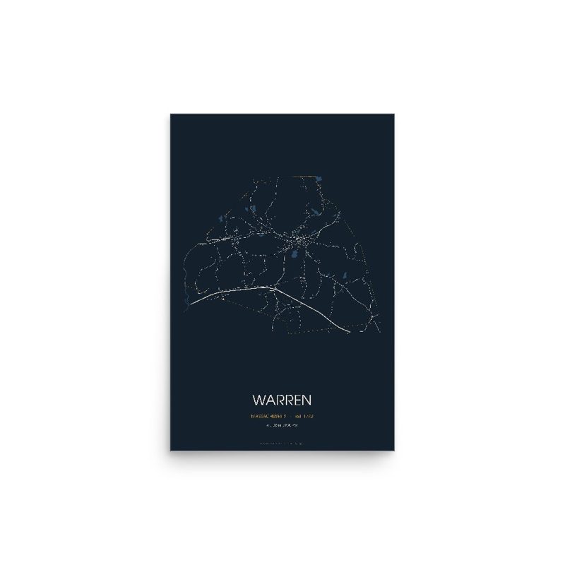 Warren Street Map Poster · Midnight