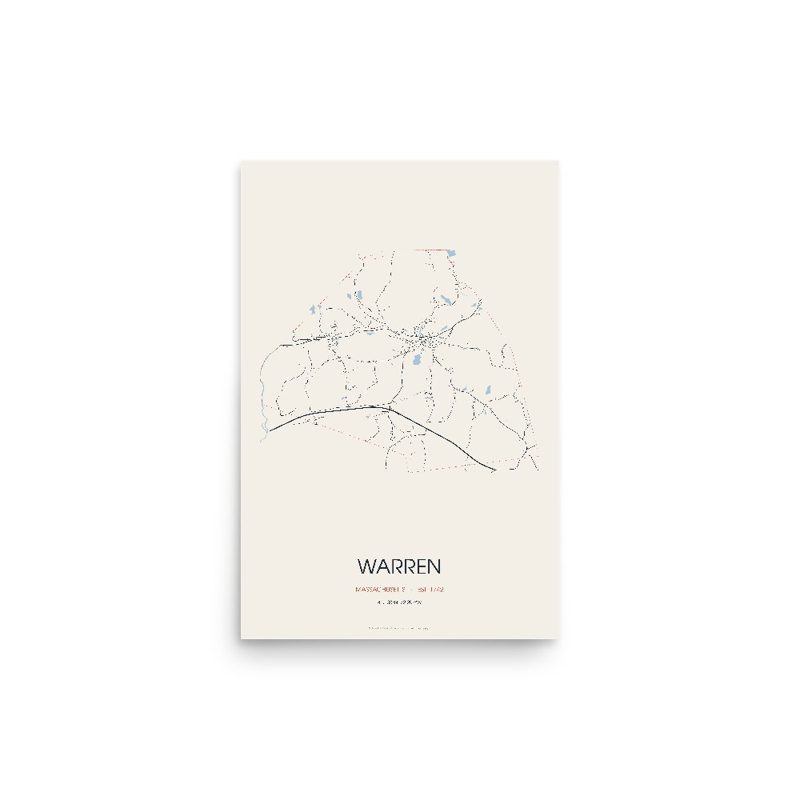 Warren Street Map Poster · Linen
