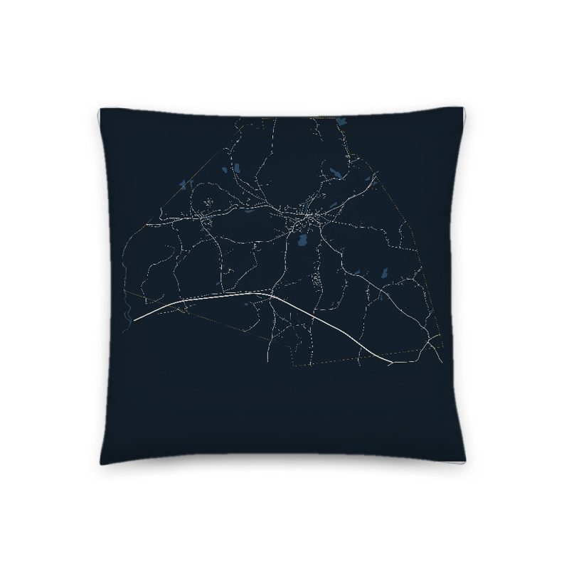 Warren Map Throw Pillow