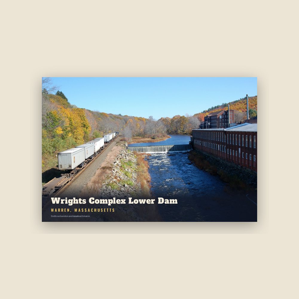Warren Wrights Complex Lower Dam Postcard