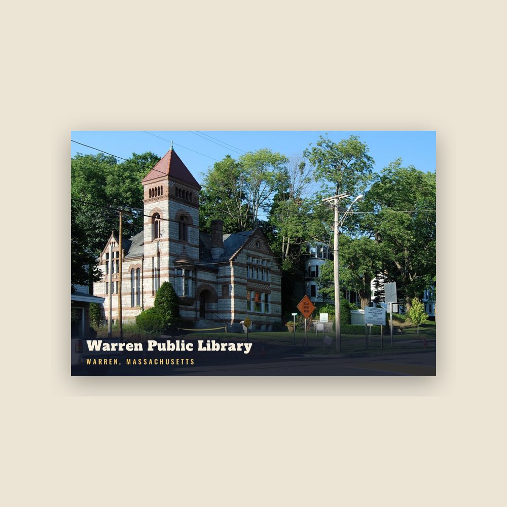 Warren Warren Public Library Postcard