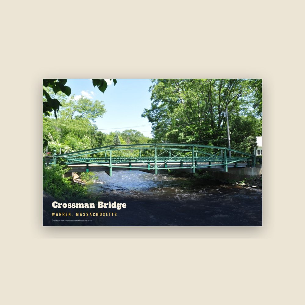 Warren Crossman Bridge Postcard